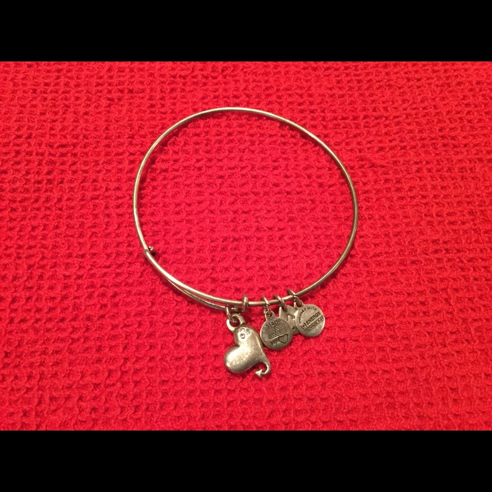 Alex and Ani heart silver bracelet